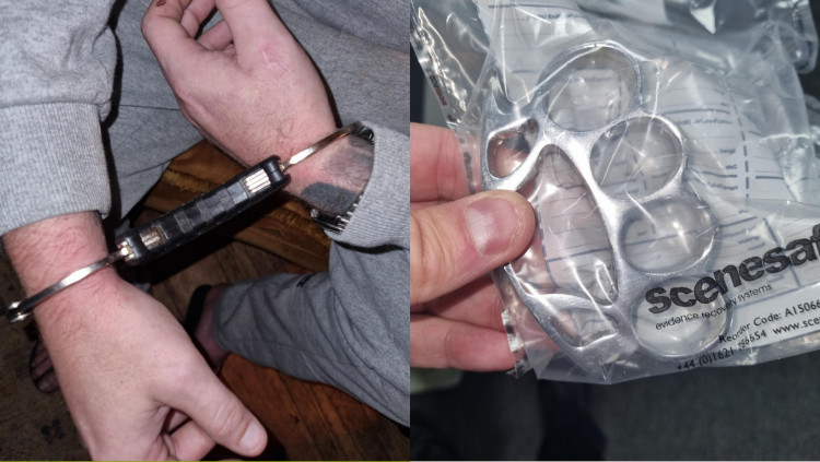 One individual was arrested on suspicion of being in possession of controlled drugs with intent to supply and for being in possession of offensive weapons. (Photos: Essex Police - Maldon District Facebook)