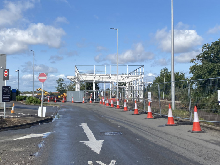 Works on site at Leamington Shopping Park (image by James Smith)