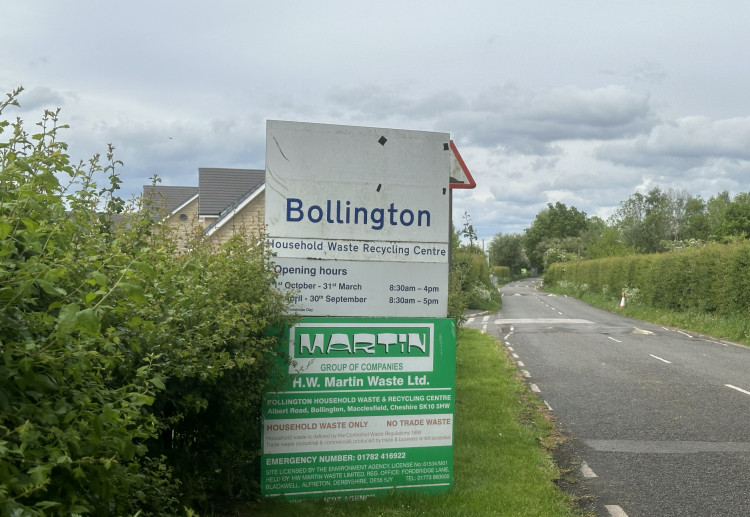 Bollington tip, Albert Road, before it ceased service last month. (Image - Macclesfield Nub News) 