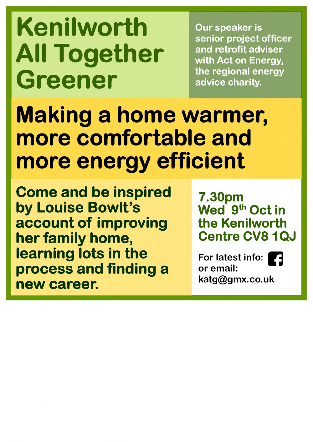 Talk on home energy improvements