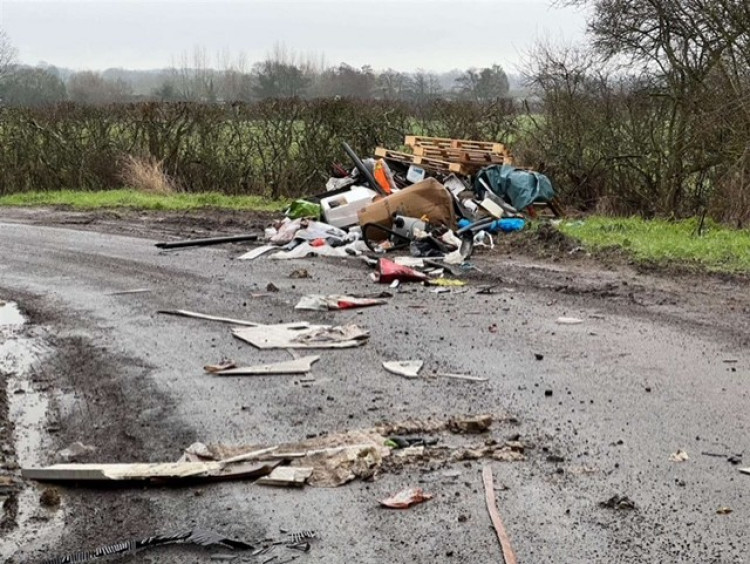 Fly-tyipping on rural roads has become an increasing scourge for local authorities. 