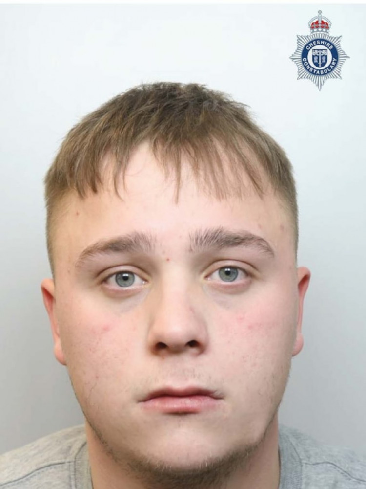 Christopher Peberdy, 21, has been jailed for 45 months after abusing his former partner (Cheshire Police).