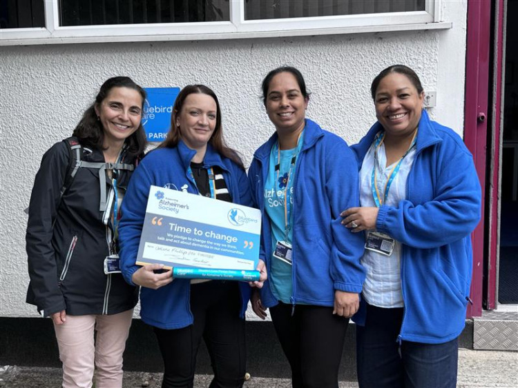 Bluebird Care assistants raising money for Alzheimer's Society (credit: Bluebird Care Richmond & Twickenham). 