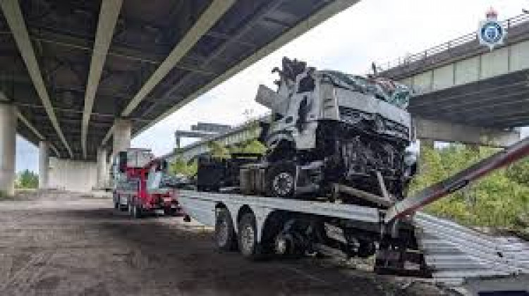 "It is remarkable that the driver of the HGV was not more seriously injured ... " (Photo: Cheshire Police) 