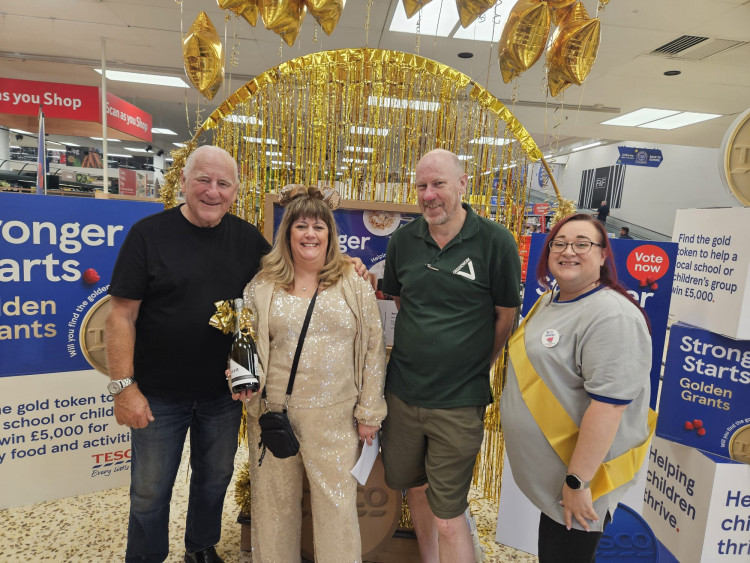 A golden day for one customer at Basildon's Tesco Extra.