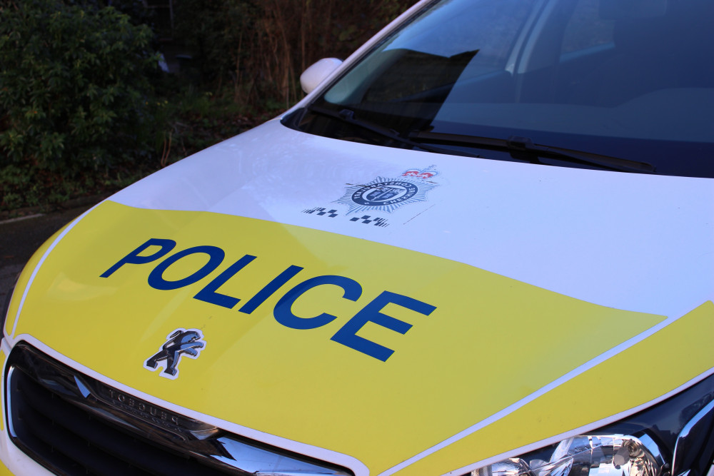 A Cheshire Police car in Bollington, Macclesfield. (Image - Macclesfield Nub News)