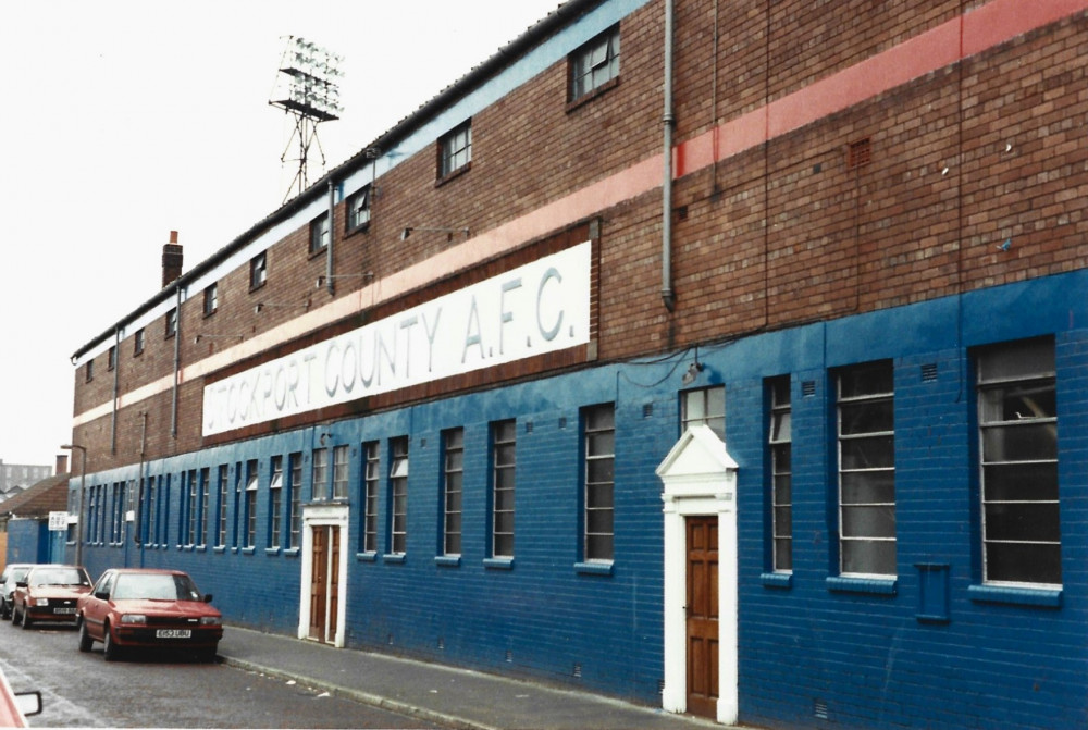 Edgeley Park, the home of Stockport County, pictured in 1988. (Image - Jeremy Goford) 