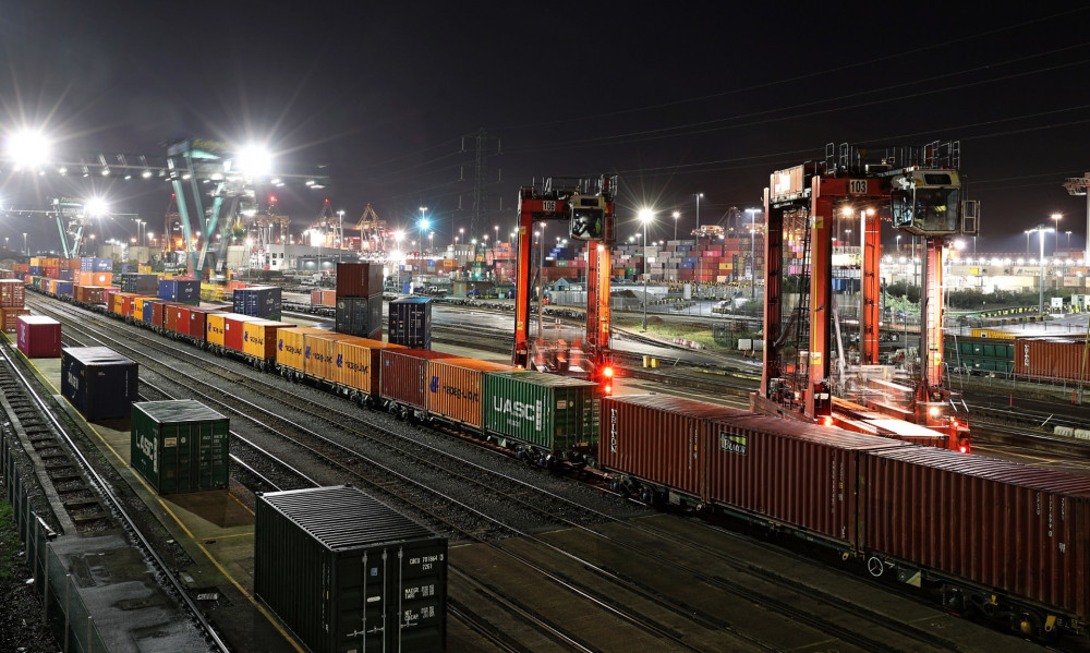 DP World's terminal at Southampton is now linked with Thurrock through a twice-weekly rail service