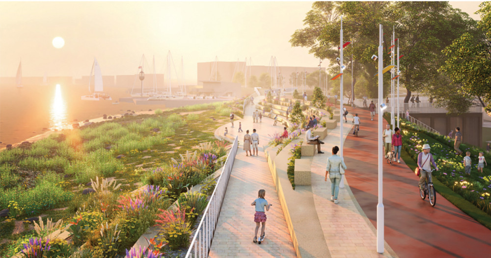 An image of Grays riverfront put forward by Thurock Council.