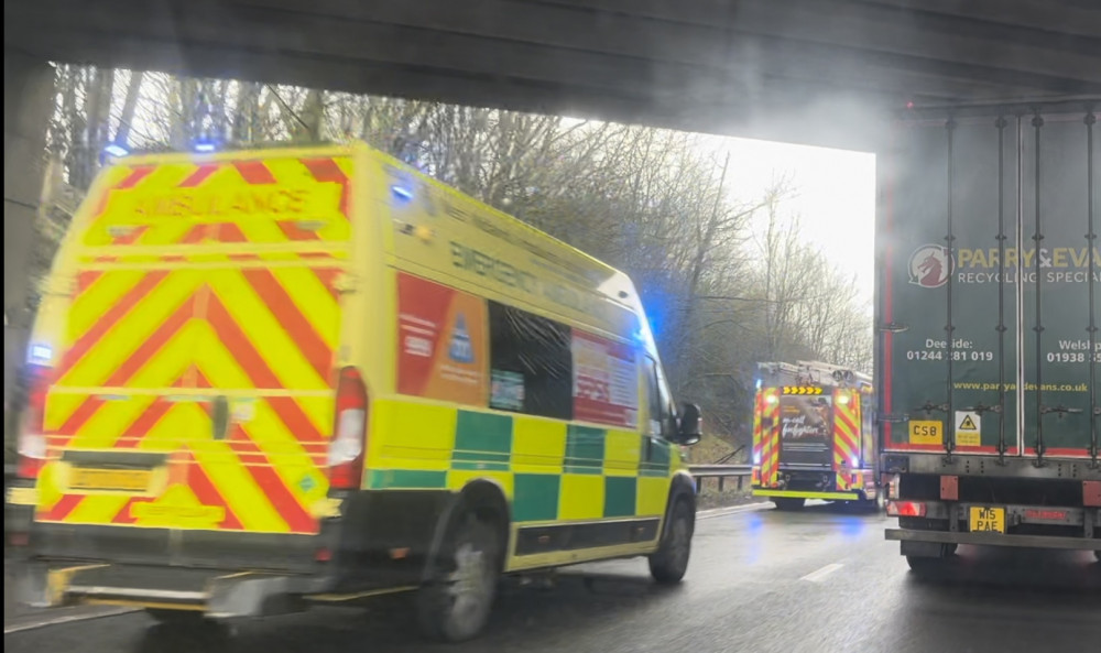 Police and paramedics were called to the A500 on Friday night (Nub News).