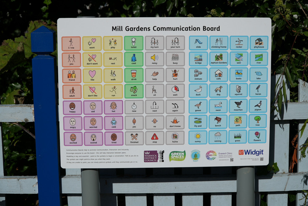 Boards can be found at St Nicholas Park and Priory Park in Warwick (image via Warwick District Council)