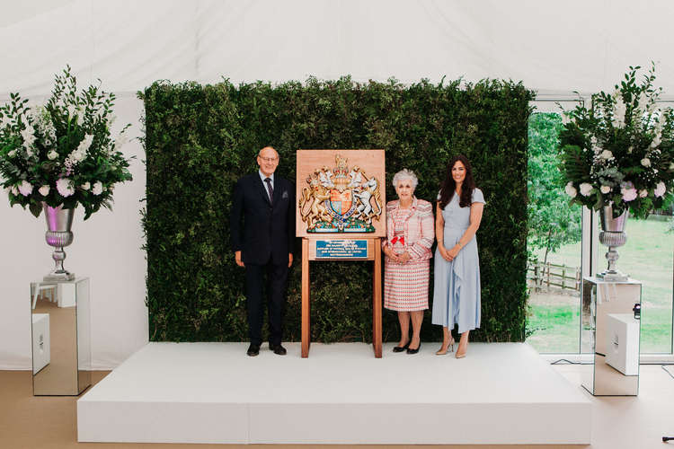 Mr John Mills with wife Elizabeth and daughter Jessica Mills