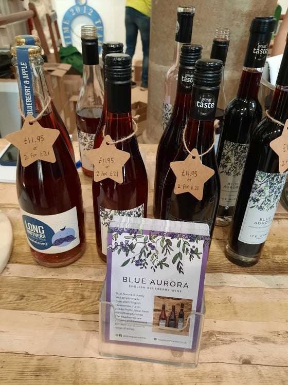 Blue Aurora's blueberry wine and cider at Rutland Food and Drink Festival