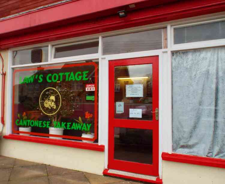 Popular Chinese takeaway Law's Cottage in Chelmondiston