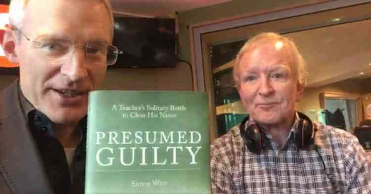 Simon Warr with Jeremy Vine promoting his book