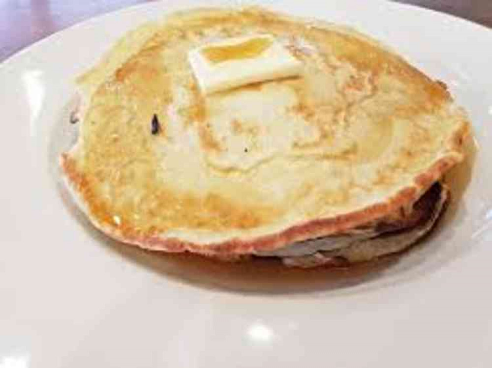 Pancakes on Shrove Tuesday at the Suffolk Food Hall