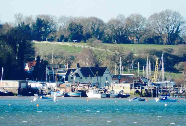 Picturesque Pin Mill with its narrow lanes