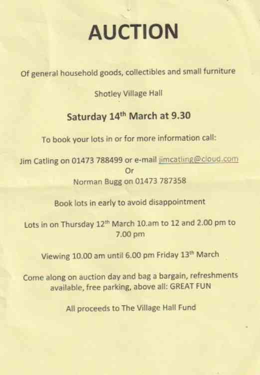 Shotley auction poster