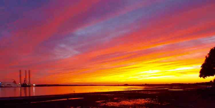 Sunset over the Stour