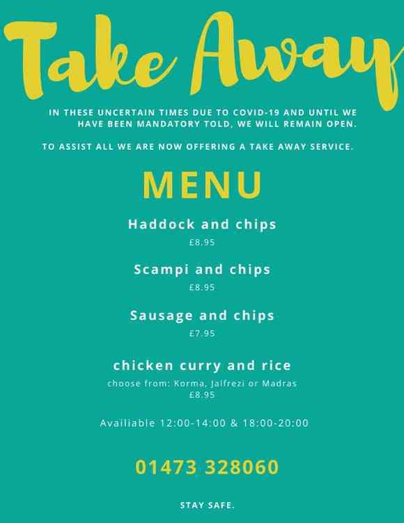 White Horse takeaway menu