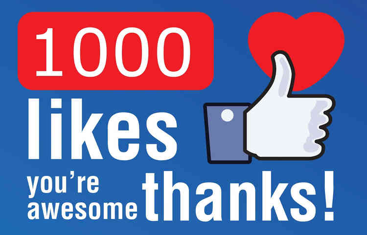 1,000 likes milestone