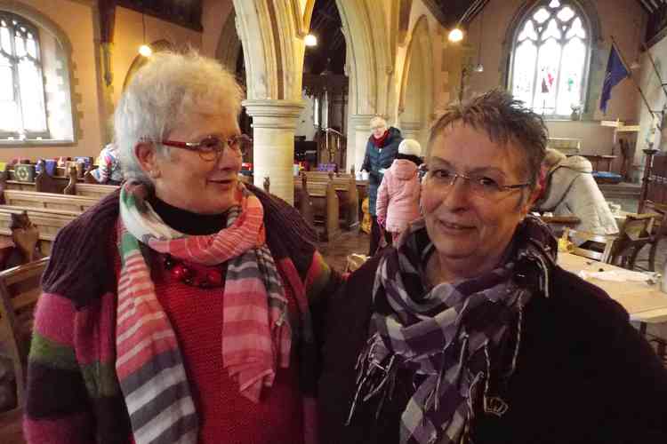 Jane Gould with community volunteer Beryl  Walker