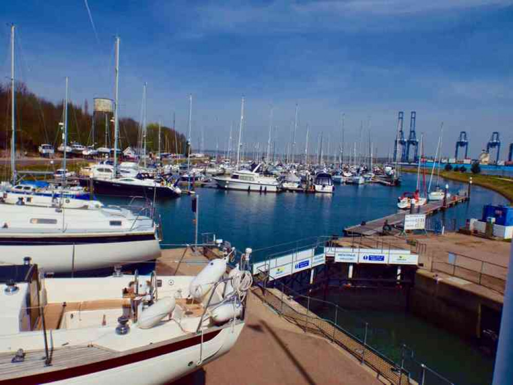 An empty Shotley marina