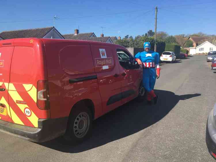 Superman Shaun (Woods) delivering to Holbrook in style