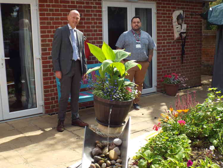 Spring Lodge manager Jose Simoes (right) and Stephen Pullinger Kingsley Health's head of public relations