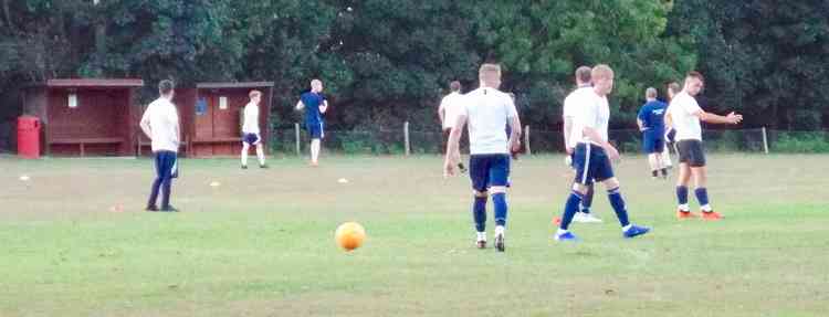 Woolverstone United in pre-season training