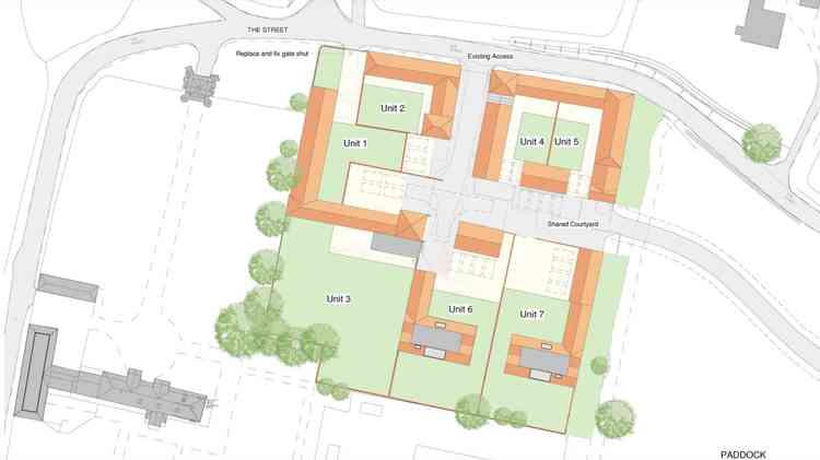 Erwarton Hall Farm proposed layout (Credit: KJH architects' design statement)