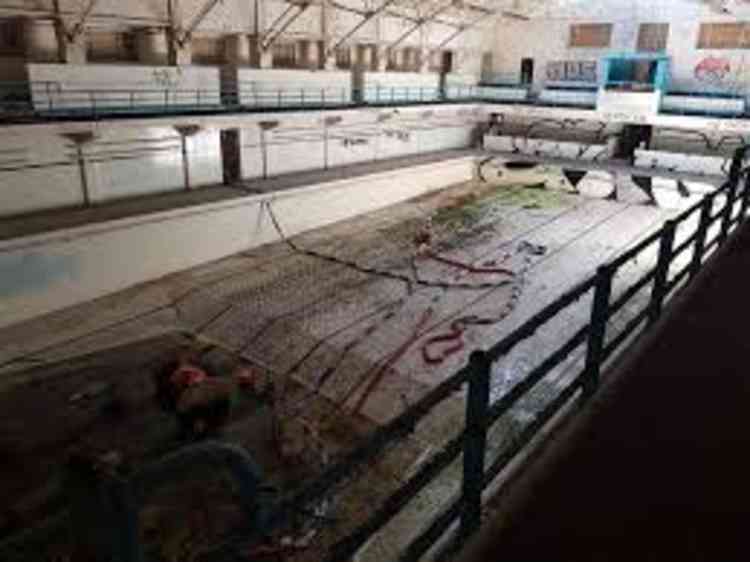 Former HMS Ganges swimming pool now