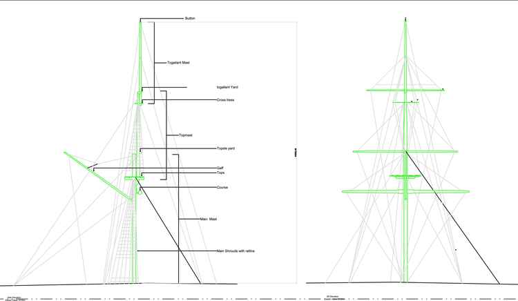 HMS Ganges rigging plan      (drawing by TS Rigging)