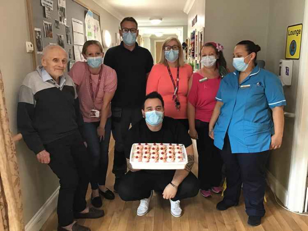 Staff and residents enjoyed cup cakes as part of the 'Wear it Pink' for Breast Cancer Research fundraiser