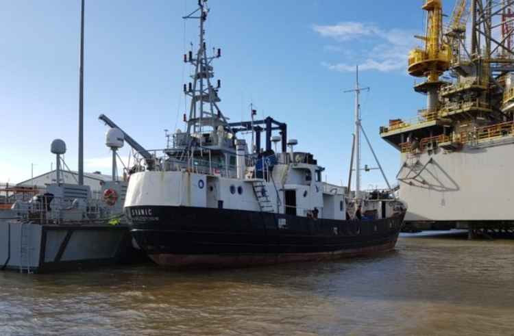 Intercepted vessel brought in Harwich (Picture: NCA)