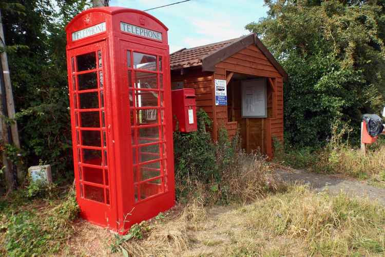 Tattingstone's old red phone box now used for tourism information