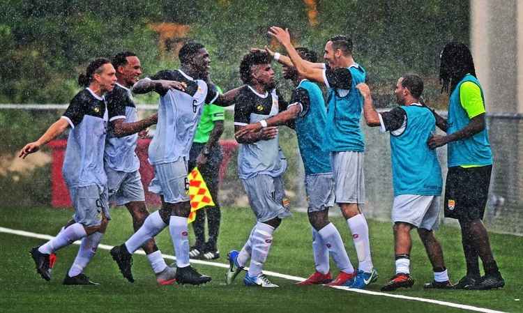 Ben Pugh's Cayman Island team celebrate