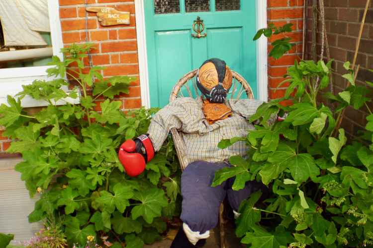 One of the scarecrows on the trail supported by Mr Bowen