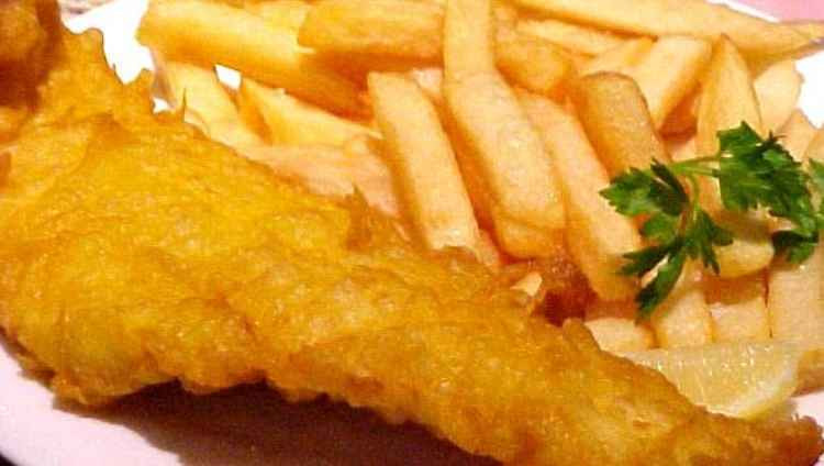 Fish and chip from the Lasan Takeaway