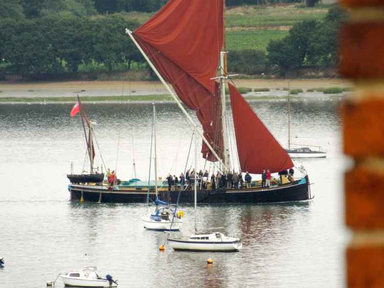 Barges sail the rivers Orwell and Stour