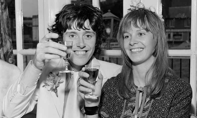 Donovan on his honeymoon with Linda Lawrence reputedly at the Shotley Rose