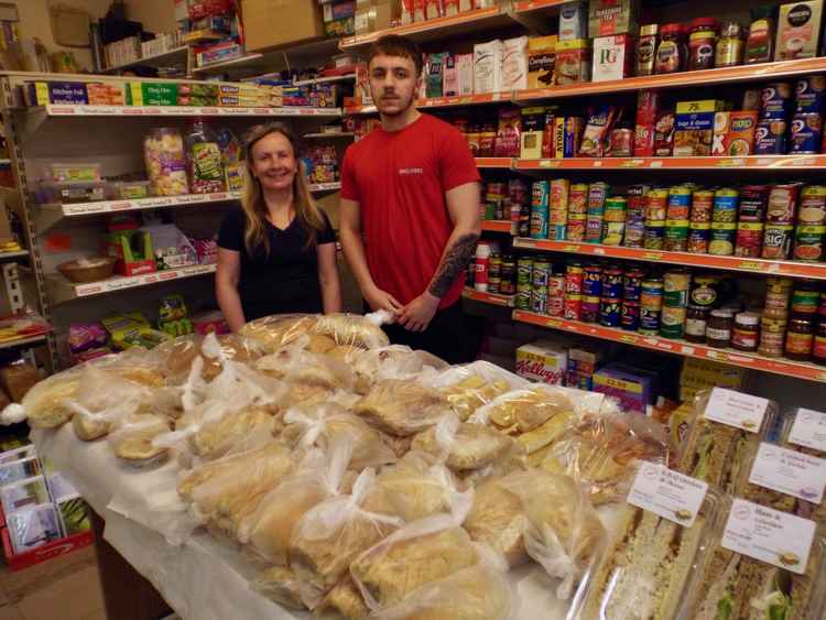 Tracey and Lewis with a selection of their favourite sweet and savouries