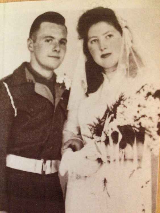 Jantje on her wedding day with Stan