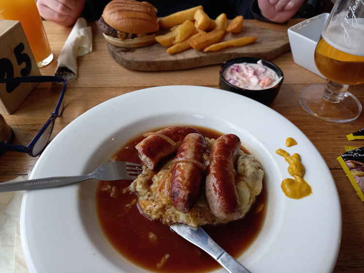 Bangers and Mash at the Bristol Arms