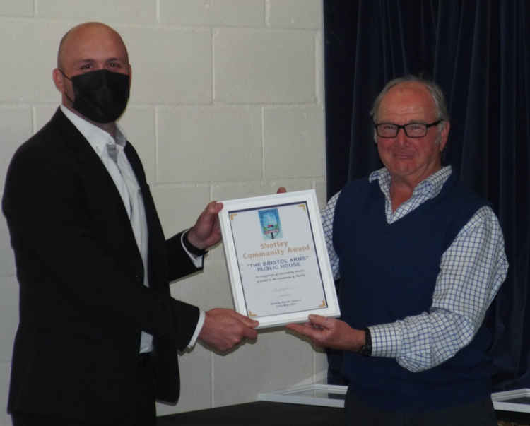 Bristol Arms landlord and Coastguard volunteer Shane Rolin won two awards