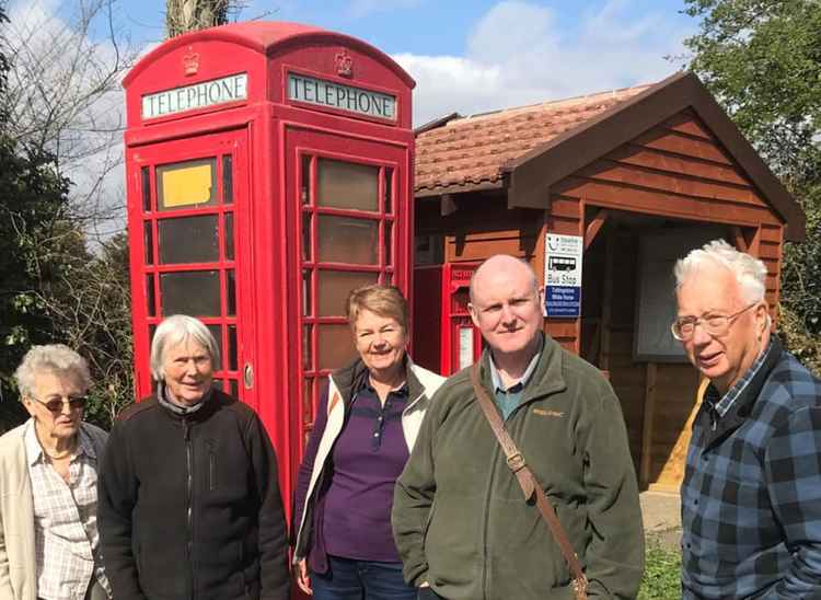 Joanna Standeven, Pauline Ewart, Jane Kirk, Bruce Martin from the Suffolk Archive office and Mike Ewart at start of project.