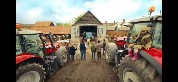 Still of advert filmed at Will Wrinch's farm