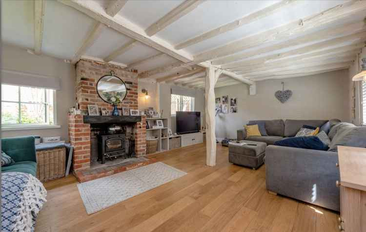 Exposed beams at Nayland cottage adds to charm