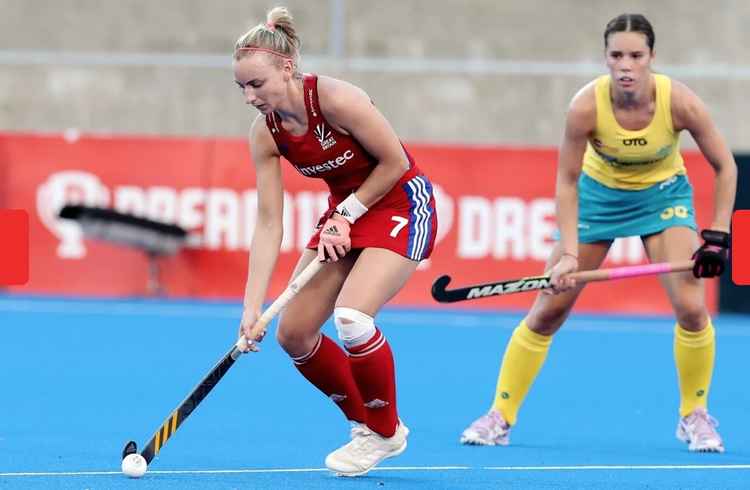 Hannah Martin in action for GB Hannah Martin in action for GB