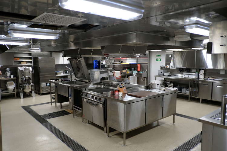 Modern galley can cook for 120 people onboard Sir David Attenborough (Picture credit: Rich Turner BAS)